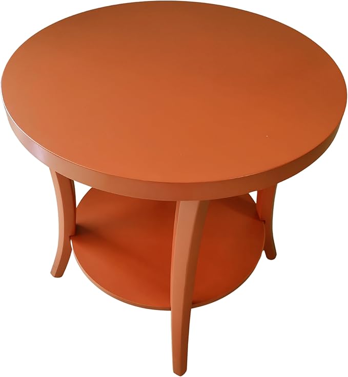Roundhill Furniture Perth Contemporary Round End Table - Image 4