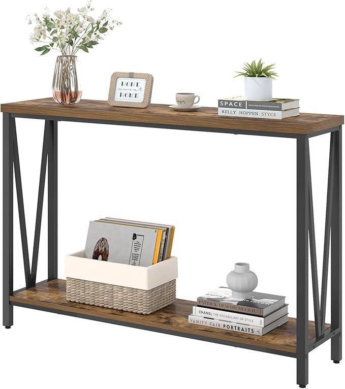 EXCEFUR Entryway Table, Narrow Sofa Console Tables Behind Couch, Modern Entry - Image 8