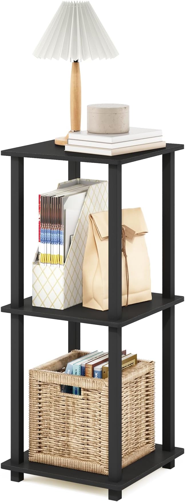 Furinno Simplistic Set of 2 End Table, Americano/Black - Image 5