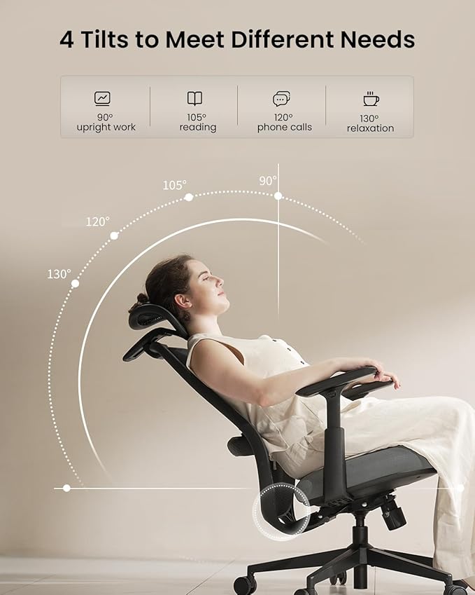 ProtoArc Ergonomic Office Chair – EC200 High-Back Mesh Computer Chair - Image 6