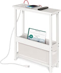 Slim Charging End Table with Storage by BAMGROW