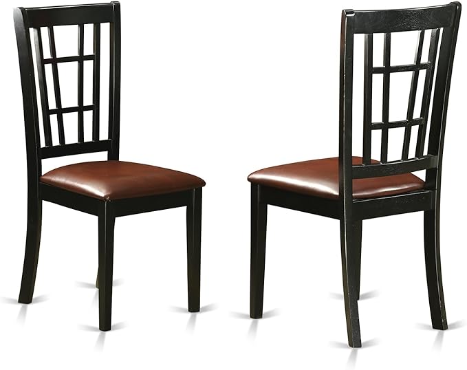 East West Furniture PLNI9-BCH-LC 9 Piece Dining Room Table Set Includes an Oval - Image 6