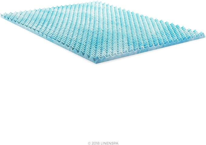 Linenspa Convoluted Gel Memory Foam, 2 Inch, Promotes Airflow, Relieves - Image 4
