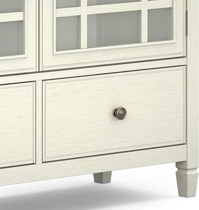 SIMPLIHOME Connaught SOLID WOOD 46 inch Wide Traditional Tall Storage Cabinet - Image 10