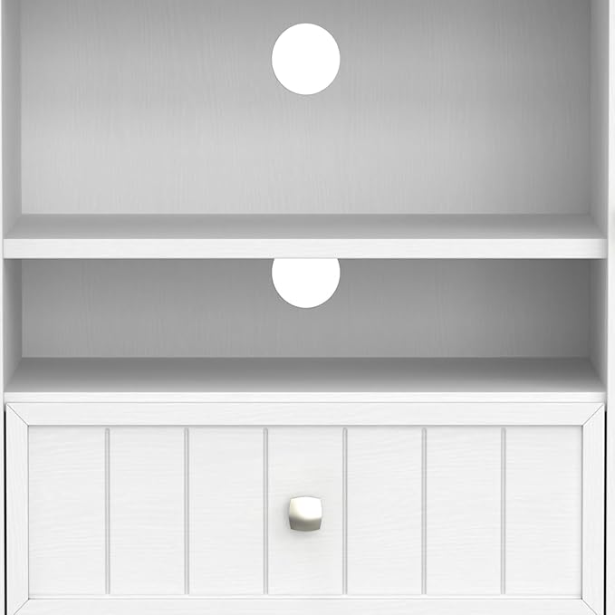 SIMPLIHOME Bedford SOLID WOOD 53 inch Wide Transitional TV Media Stand in White - Image 11