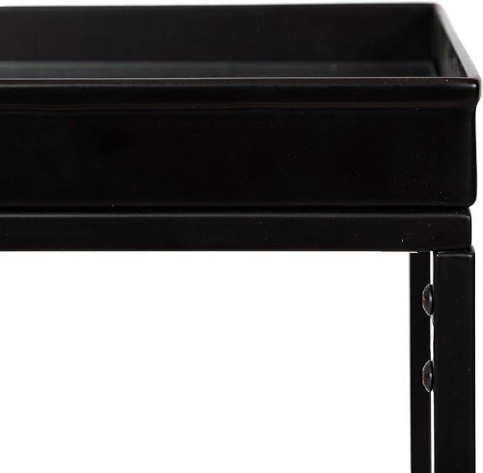Kate and Laurel Lonsdale Modern Glass Narrow End Table; 18 x 12 x 24; Clear - Image 9