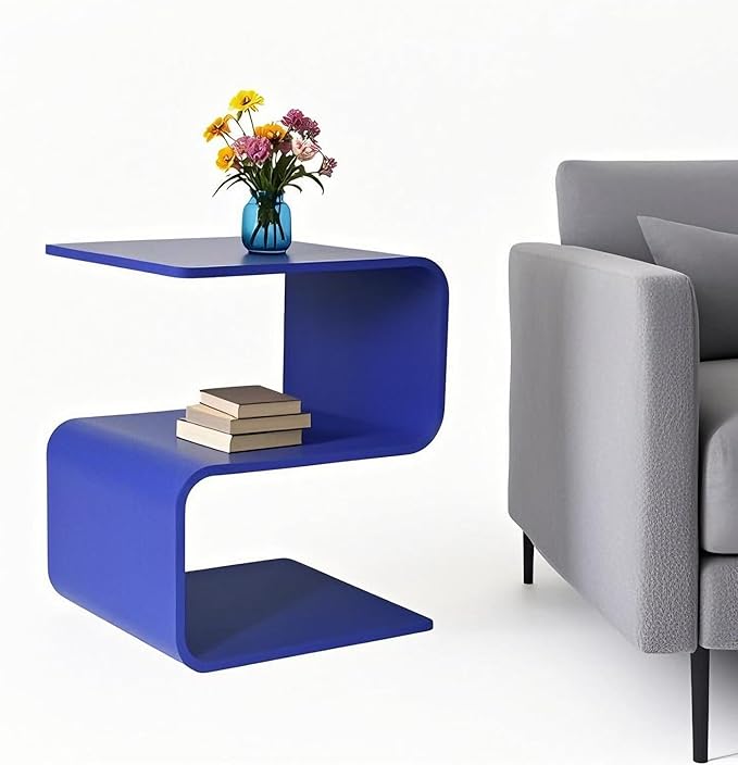 Acrylic Side Table, 17.7" H S-Shaped end Table - Image 6