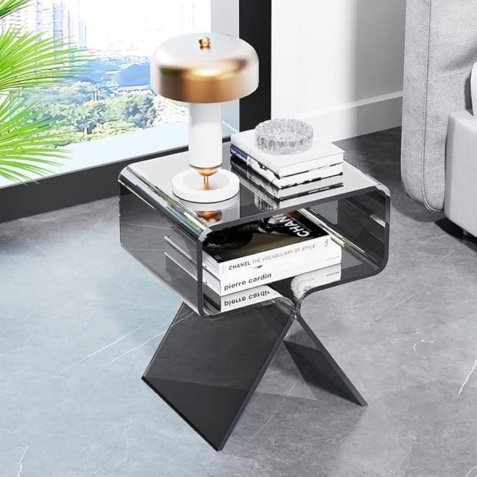 Acrylic Nightstand Side Table Modern Design Clear Home Decor Display End Table - Image 5