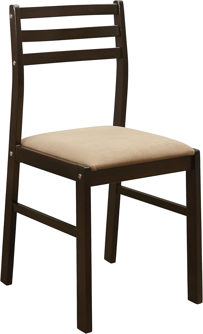Coaster Home Furnishings 3-Piece Round Wood Dining Room Set Drop Leaf Extension - Image 6