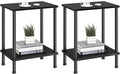 End Table, Small Side Table, 2-Tier Nightstand by YUFAM