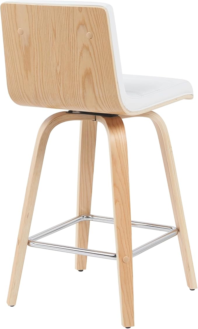 Armen Living Vienna Modern Swivel 26" Counter Height Barstool - Image 4