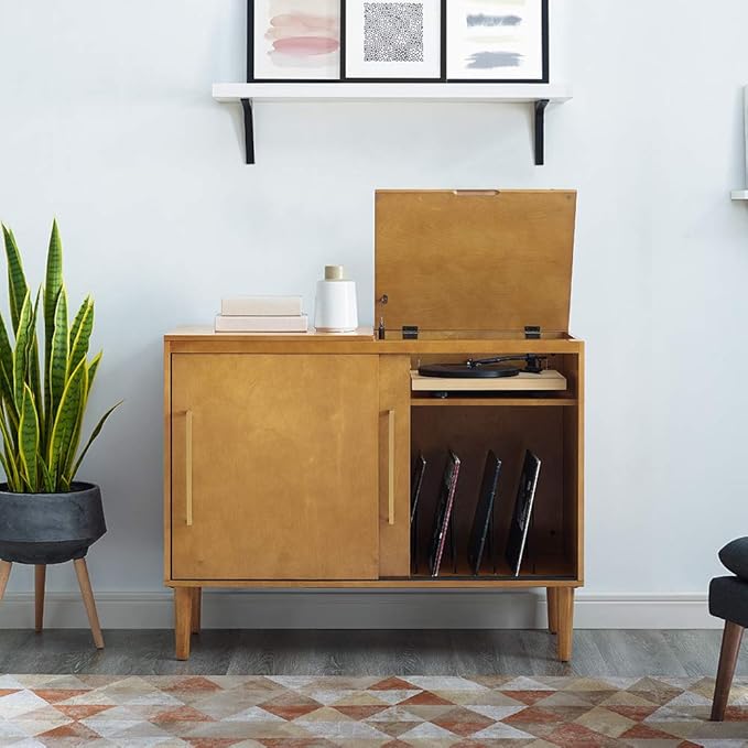 Crosley Furniture Everett Media Console and Record Player Stand - Image 9