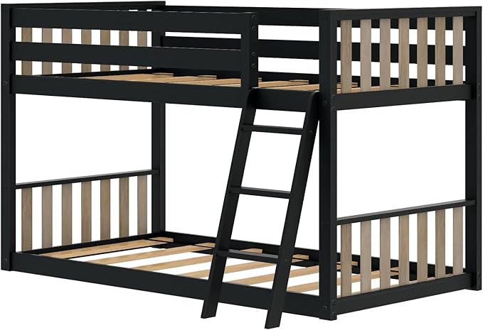Max & Lily Low Bunk Bed, Scandinavian Modern Bunk Bed, Solid Wood - Image 3