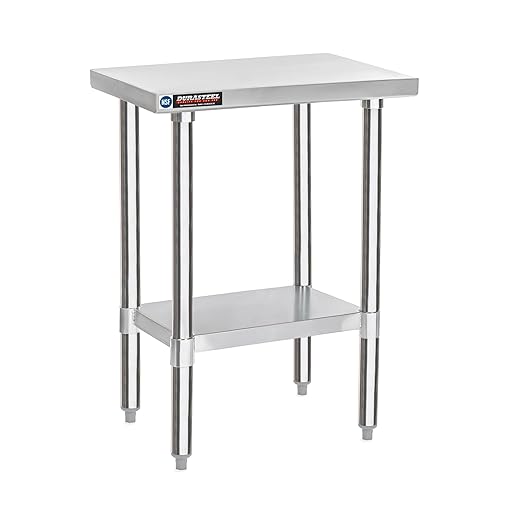 DuraSteel 24x18 Small Stainless Steel Table by DuraSteel