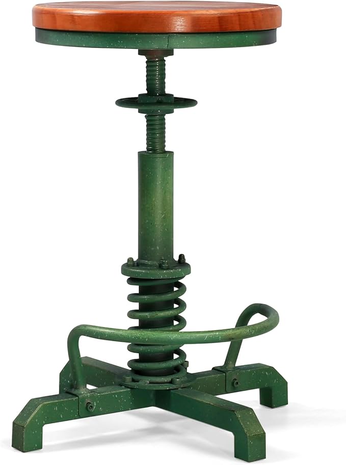 LOKKHAN American Antique Steampunk Bar Stool 24.41"-28.35" Vintage Industrial by LOKKHAN