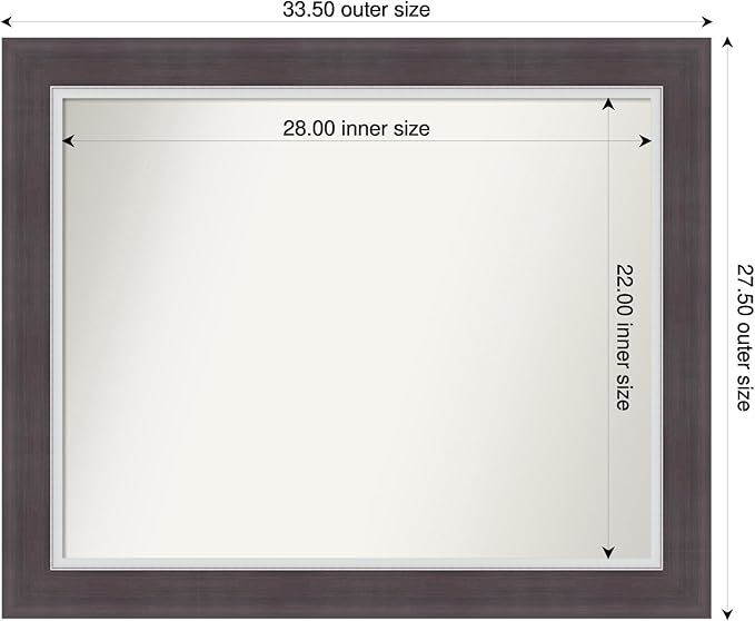 Amanti Art Brown Bathroom Mirror - Image 3