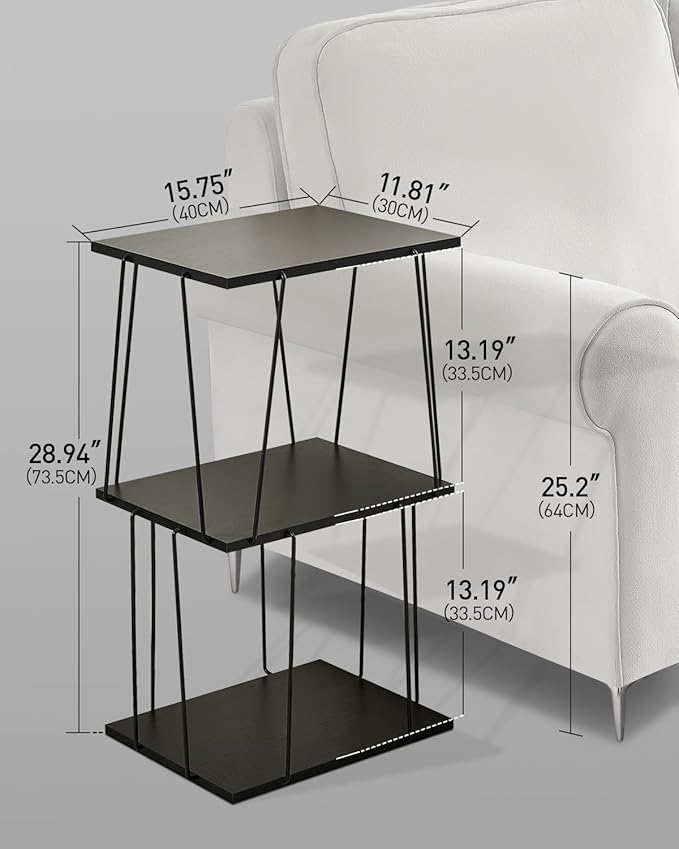 Tall Side Table, Small End Table, 29 inch High Accent Table, Bedside Table - Image 3