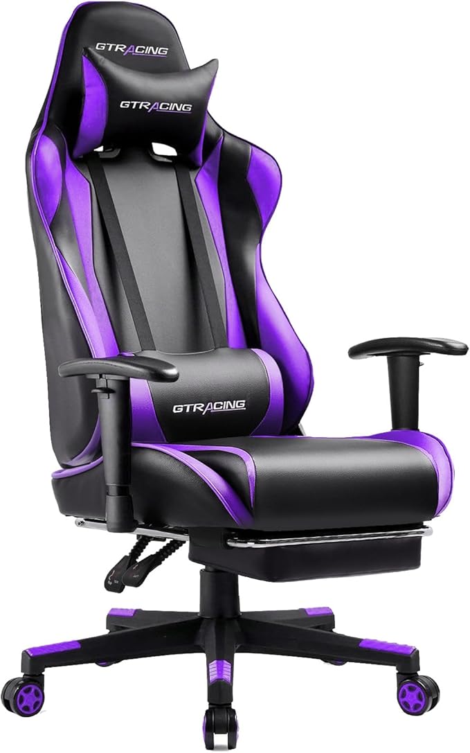 GTRACING Gaming Chair with Footrest, Ergonomic Computer Game Desk Chair by GtracingDirect