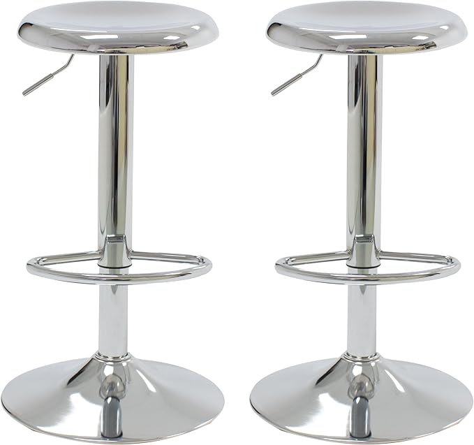 CAROLMADE Bar Stools Set of 2, Adjustable Metal Bar stools Swivel Counter by CAROLMADE