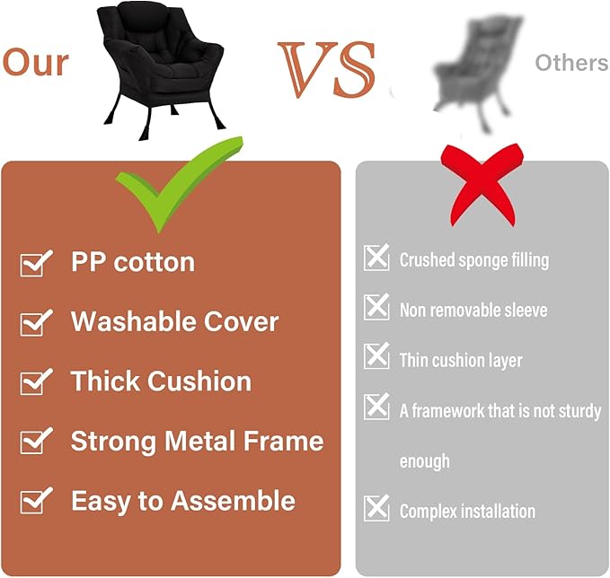 Lazy Chair for Living Room, Modern Accent Chairs - Image 5