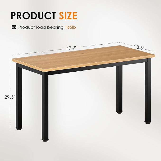 DlandHome 47 inches Medium Computer Desk, Composite Wood Board, Decent and - Image 3