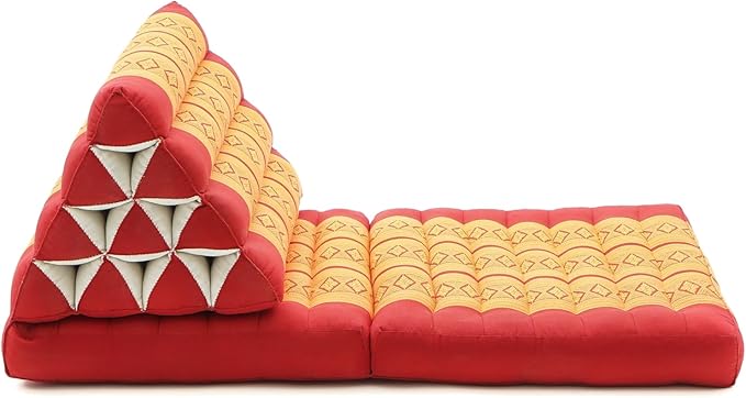 LEEWADEE 2-Fold Mat with Triangle Cushion – Comfortable TV Pillow, Foldable - Image 7