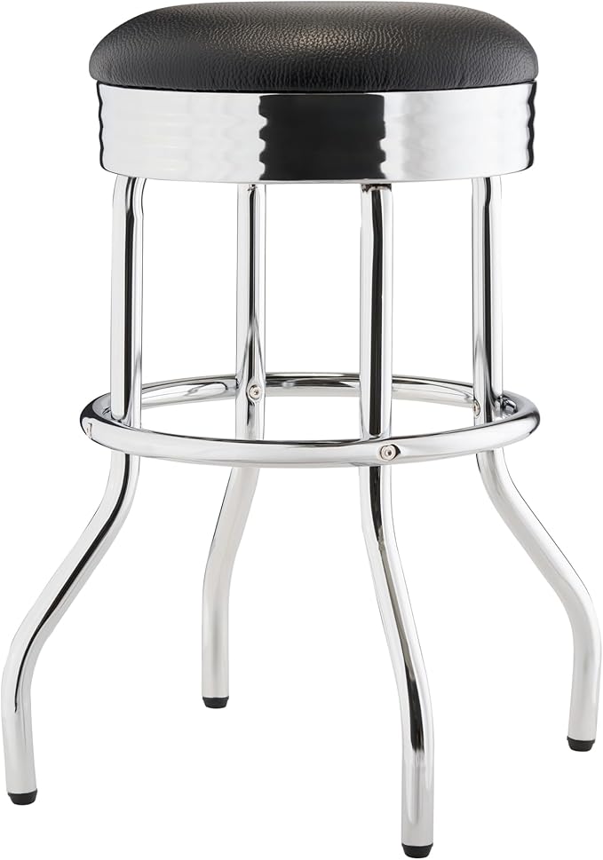 TRINITY Heavy Duty 25-Inch Backless Swivel Bar Stool by TRINITY