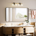 Koonmi Black Bathroom Mirror for Wall, 30x40 Inch Matte Metal Deep Framed by KOONMI