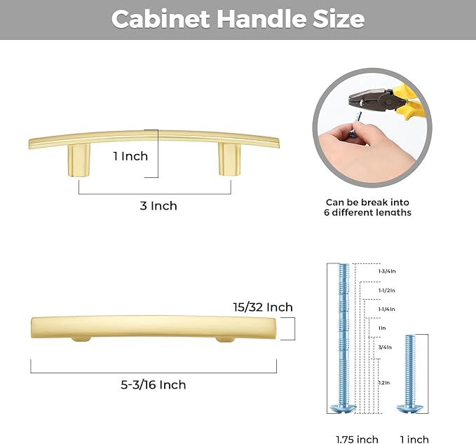 10 Pack Cabinet Handles 3" Hole Center - Image 3