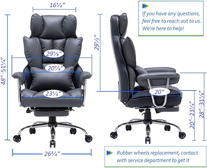 Efomao Big and Tall Office Chair - Image 2