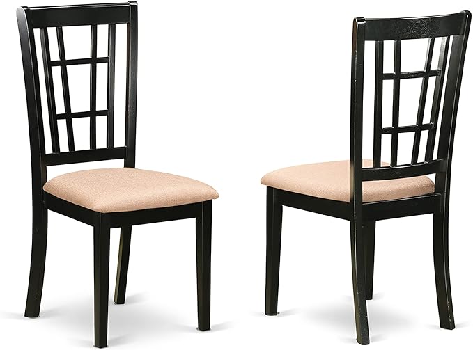 East West Furniture PLNI5-BCH-C 5 Piece Dining Table Set - Image 6