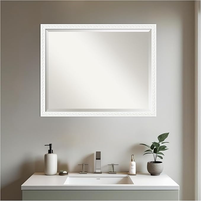 Amanti Art White Bathroom Mirror - Image 5