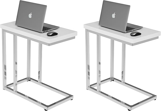 Lavish Home C-Shaped Side Tables Set of 2 – Modern Sofa End Tables or Bedside by LavishHomeCollection