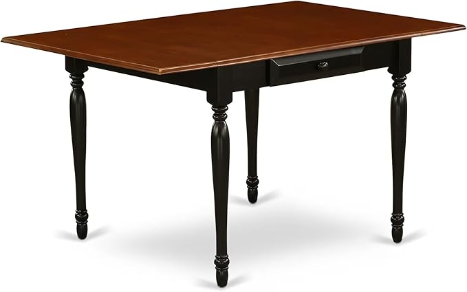 East West Furniture MZNI3-BCH-W 3 Piece Dining Table Set - Image 3