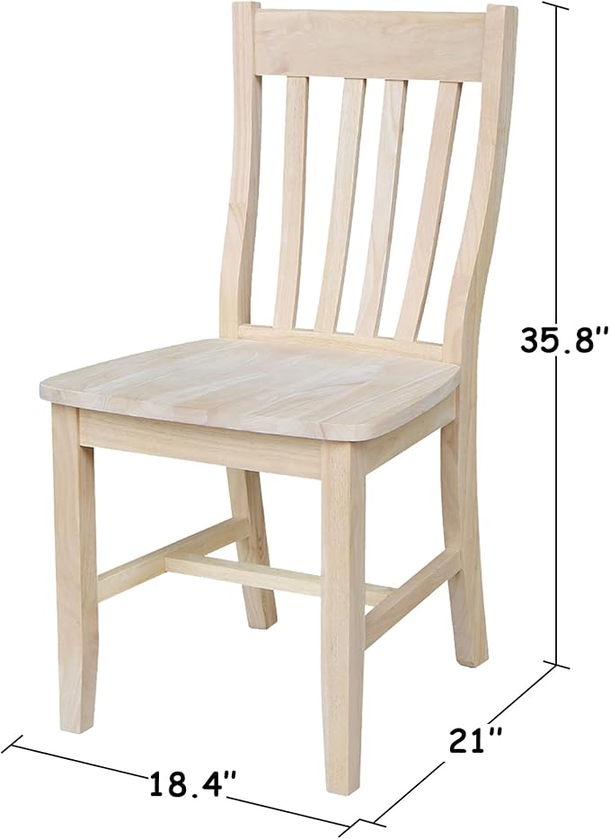 Set of Two Cafe Dining Chairs, Unfinished - Image 2
