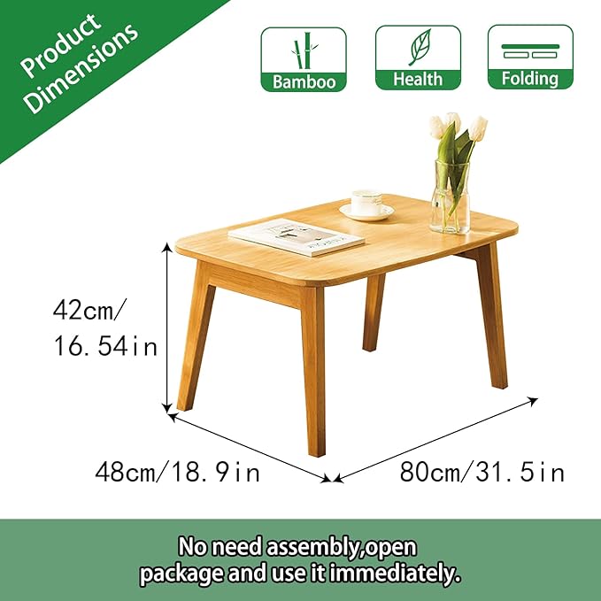 Coffee Table Foldable Mid Century Desk TV Stand - Image 2