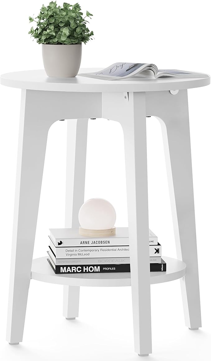 VASAGLE Side Table, Small Round End Table by VASAGLEbySONGMICSHOME