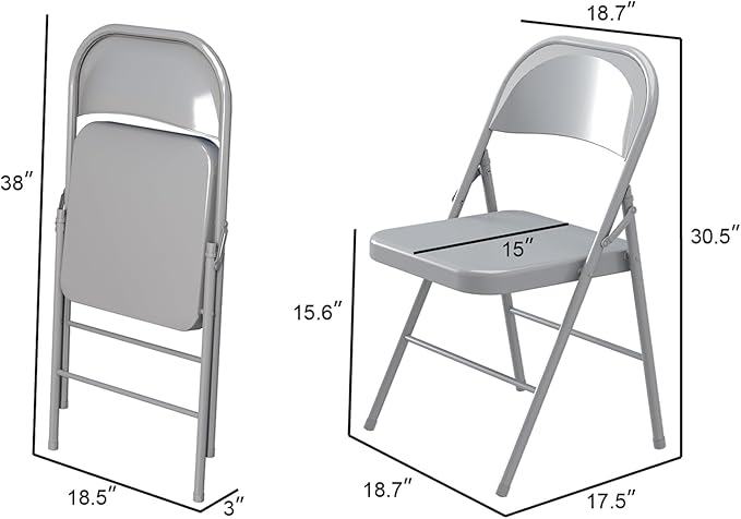 Metal Folding Chairs Steel Frame - Image 2