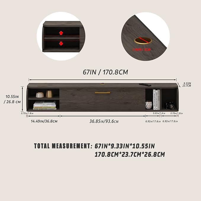 Floating TV Unit, Floating Shelves - Image 2