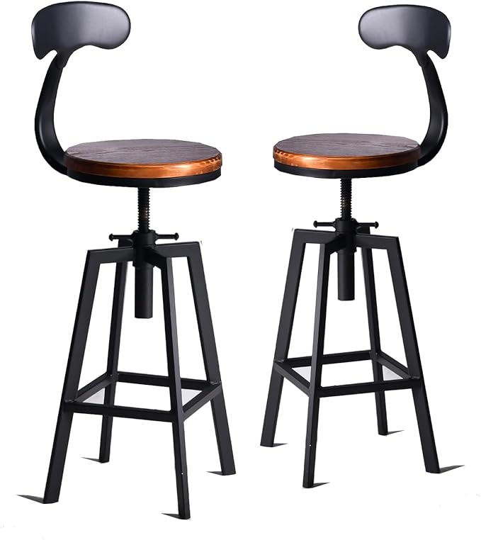 Set of 2 Industrial Bar Stools by BOKKOLIK