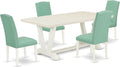 East West Furniture V027EN257-5 5 Piece Dining Set Includes a Rectangle Dining by EastWestFurniture