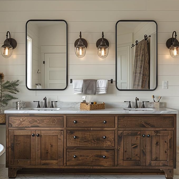 ANDY STAR Wall Mirror for Bathroom, 24x40 Inch Bathroom Vanity Mirror, Tube - Image 3