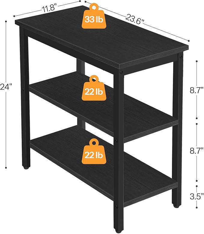 HOOBRO End Table, Simple Rustic Side Table - Image 3