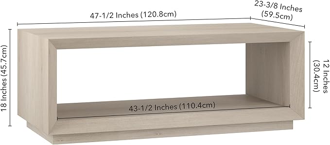 Henn&Hart 48" Rectangular Coffee Table - Image 3