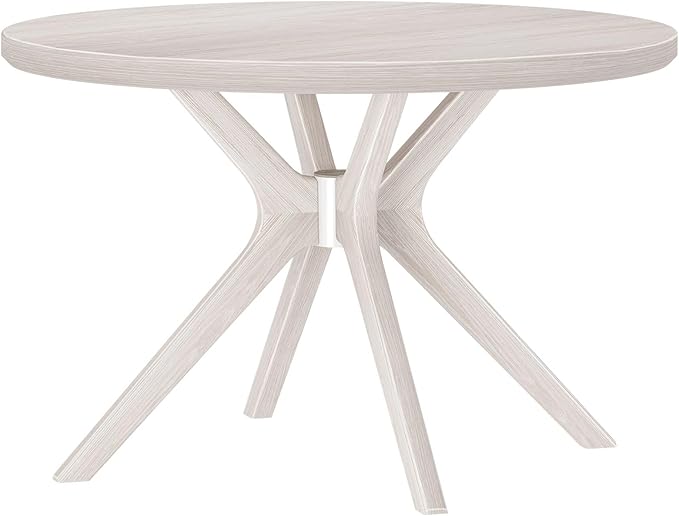 Plank+Beam Verso Round Dining Table, 47 Inch Solid Wood Kitchen & Dining Room - Image 4