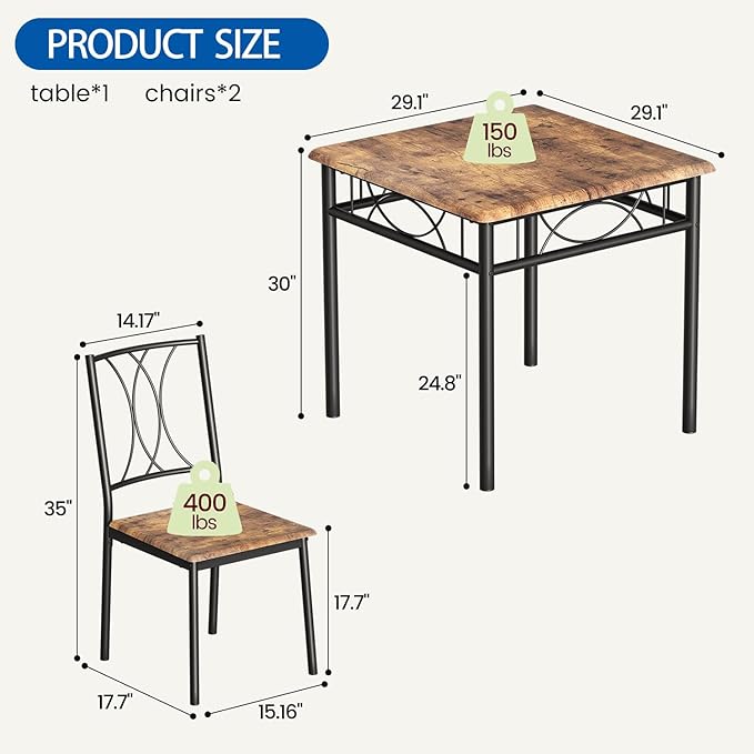GarveeHome Small Dining Table Set - Image 8