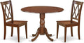 East West Furniture DLCL3-MAH-W 3 Piece Dining Table Set by EastWestFurniture