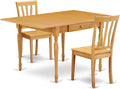 East West Furniture MZAN3-OAK-W 3 Piece Dining Table Set by EastWestFurniture
