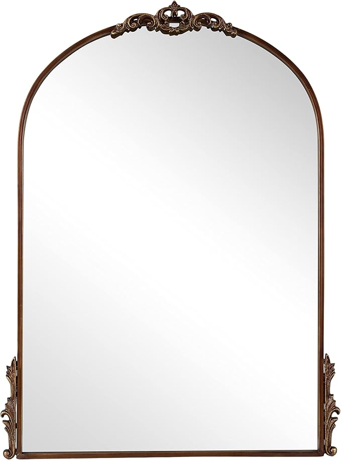 Kate and Laurel Myrcelle Traditional Arched Mirror; 25 x 33; Bronze; Decorative - Image 8
