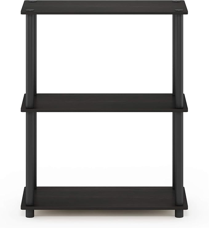 Furinno Turn-N-Tube Display Rack, 3-Tier Single, Espresso/Black - Image 6